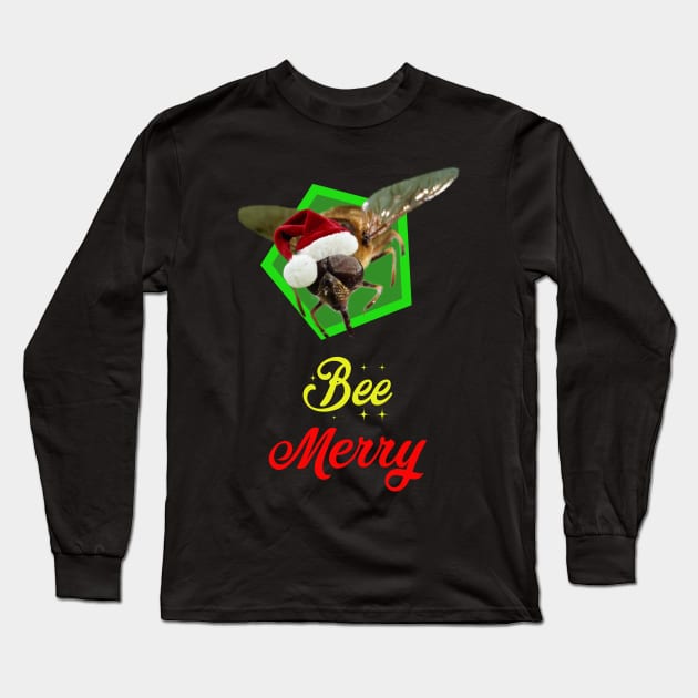 Bee Merry Long Sleeve T-Shirt by Pirino